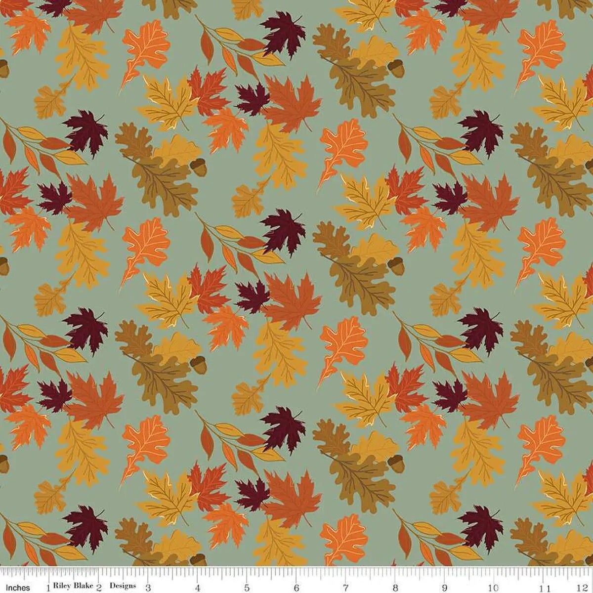 The Awe of Autumn Leaves Hazy 43&#x22;/44&#x22; Fabric Per Yard