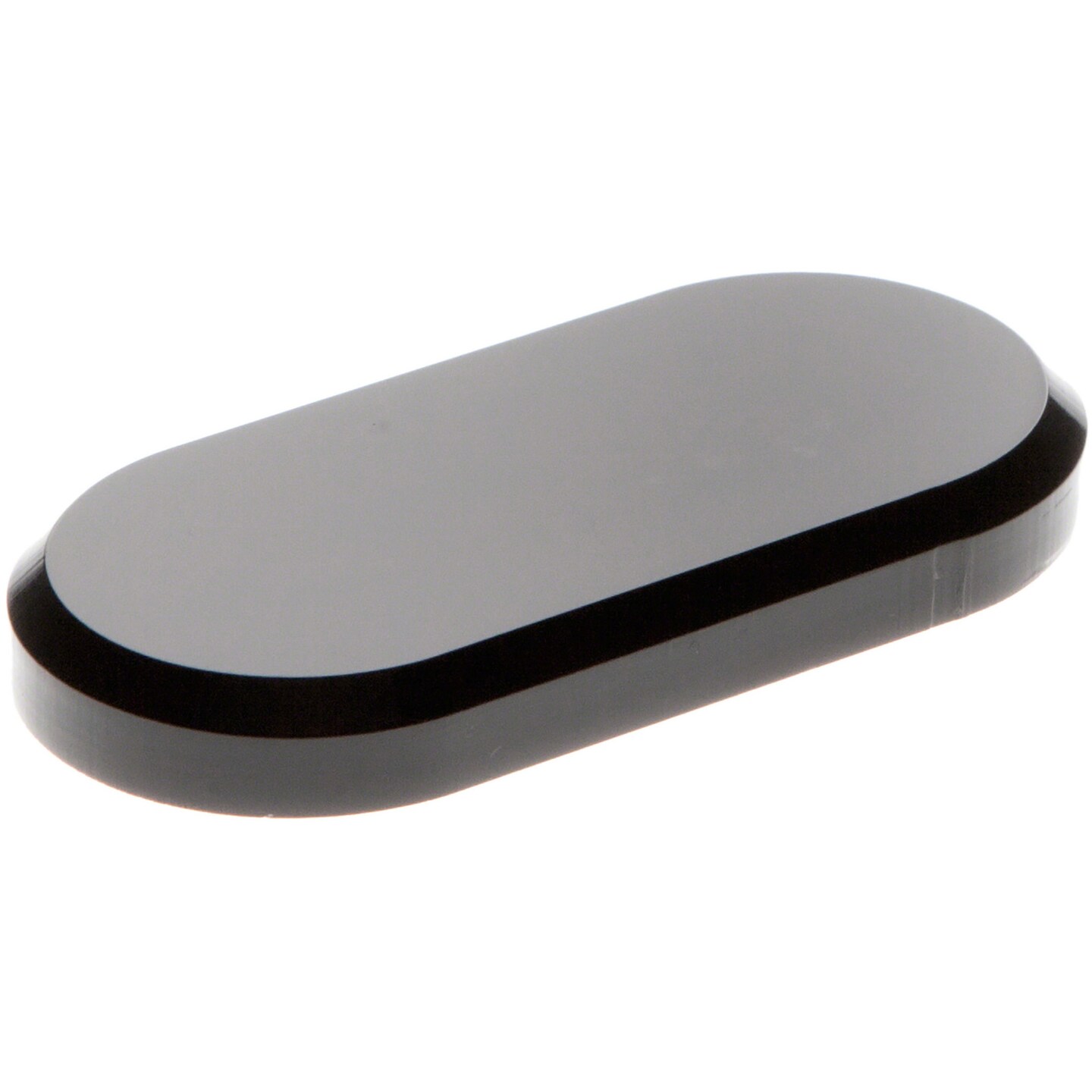 Plymor Black Acrylic Oval Beveled Display Base, 4" W x 2" D x 0.5" H