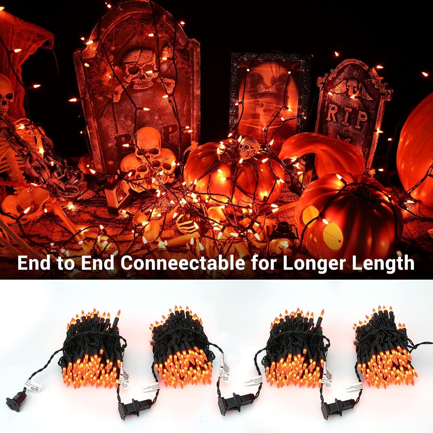 Orange Halloween String Lights - 21.3Ft, 100 - CT