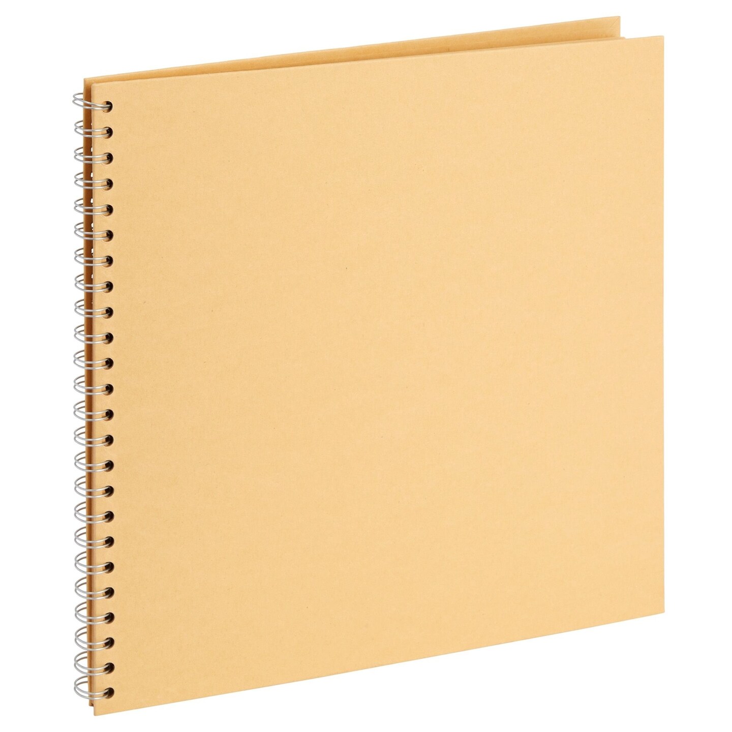 12x12 Album for Scrapbooking Hardcover, Kraft Paper Material Spiral Bound Sketchbook for Drawing, Writing, Arts and Crafts Projects, Home, Office, School (40 Sheets Total)