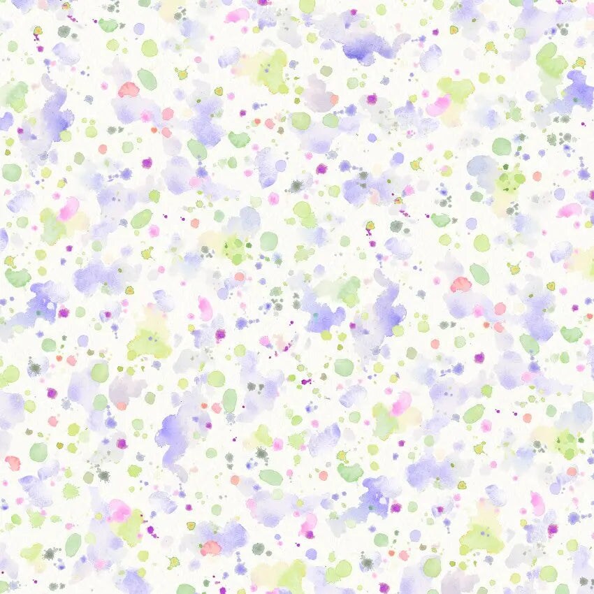 Purple Green Paint Splatter Cotton Wideback Fabric per yard