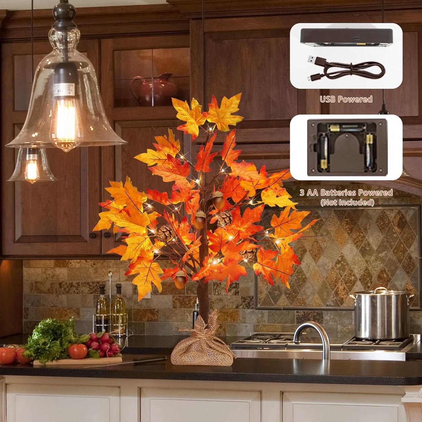 Falll Tree with Lights