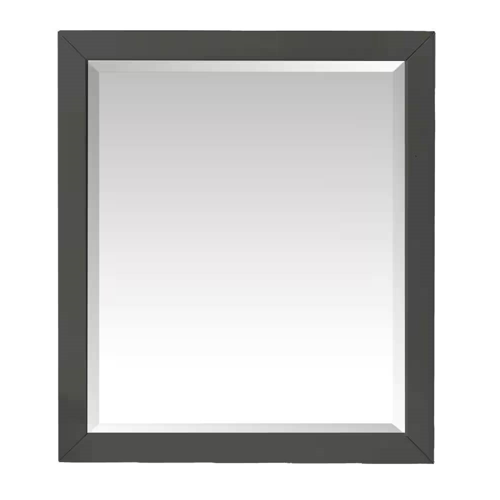Solid Wood Frame 28x32 in. Rectangular Wall Bathroom Mirror