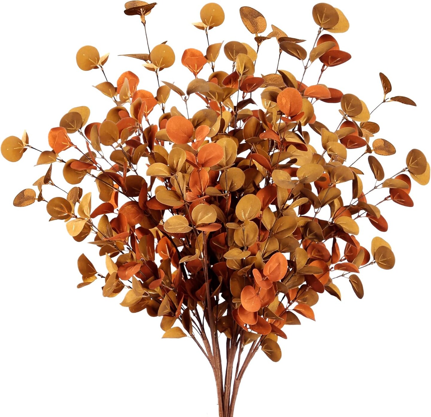 6 Pcs Artificial Eucalyptus Stems Fall Eucalyptus Leaves Autumn Leaf Branches Fall Decorations with Foam Fall Leaves for Home Floral Arrangement Autumn Festival Thanksgiving Decor
