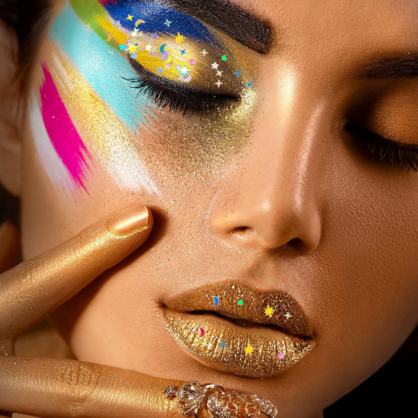 60 G/ 2.1 oz Holographic Star and Moon Glitter