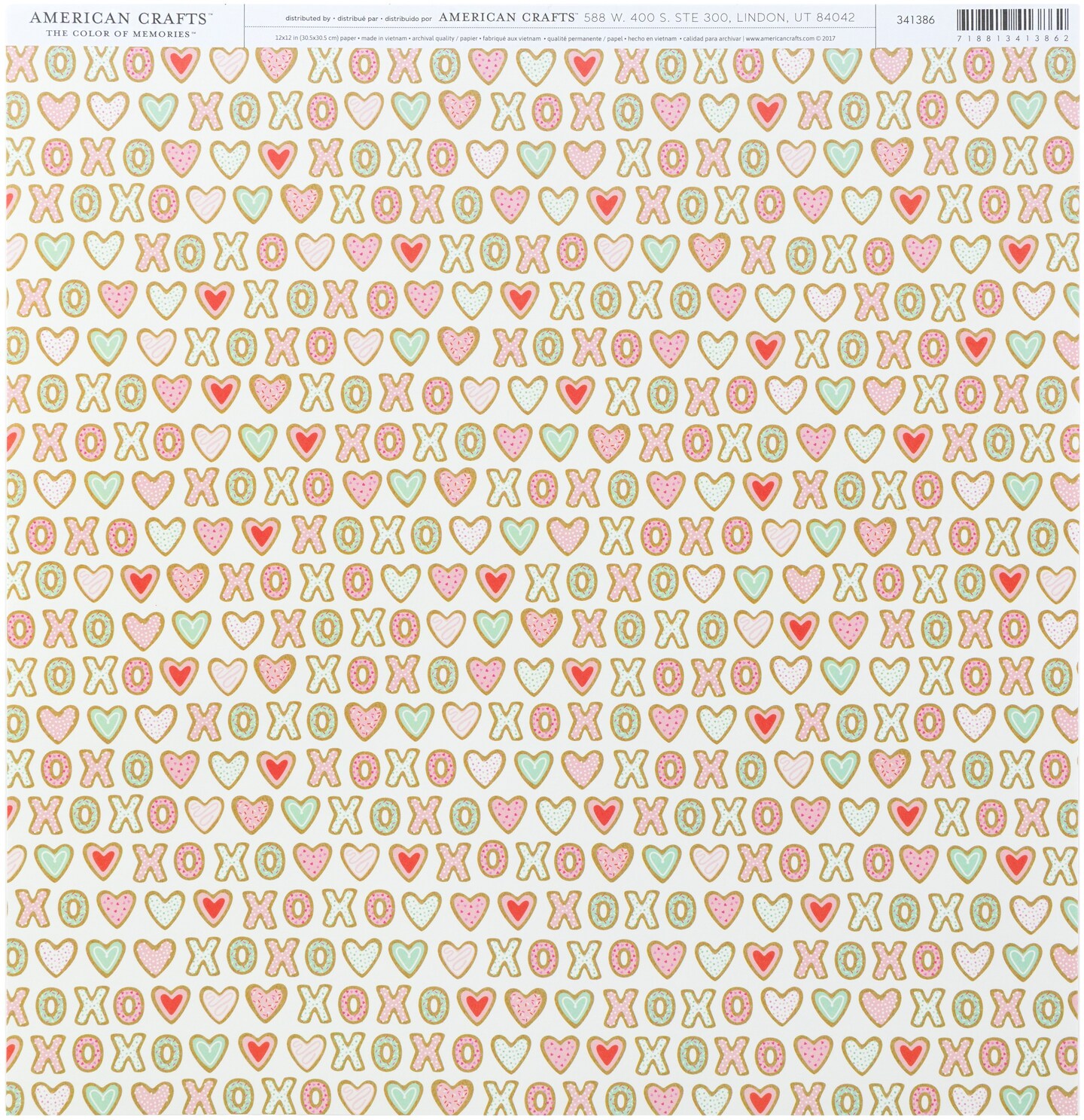 American Crafts Holiday/Event Single-Sided Cardstock 12"X12"-Freshly Baked