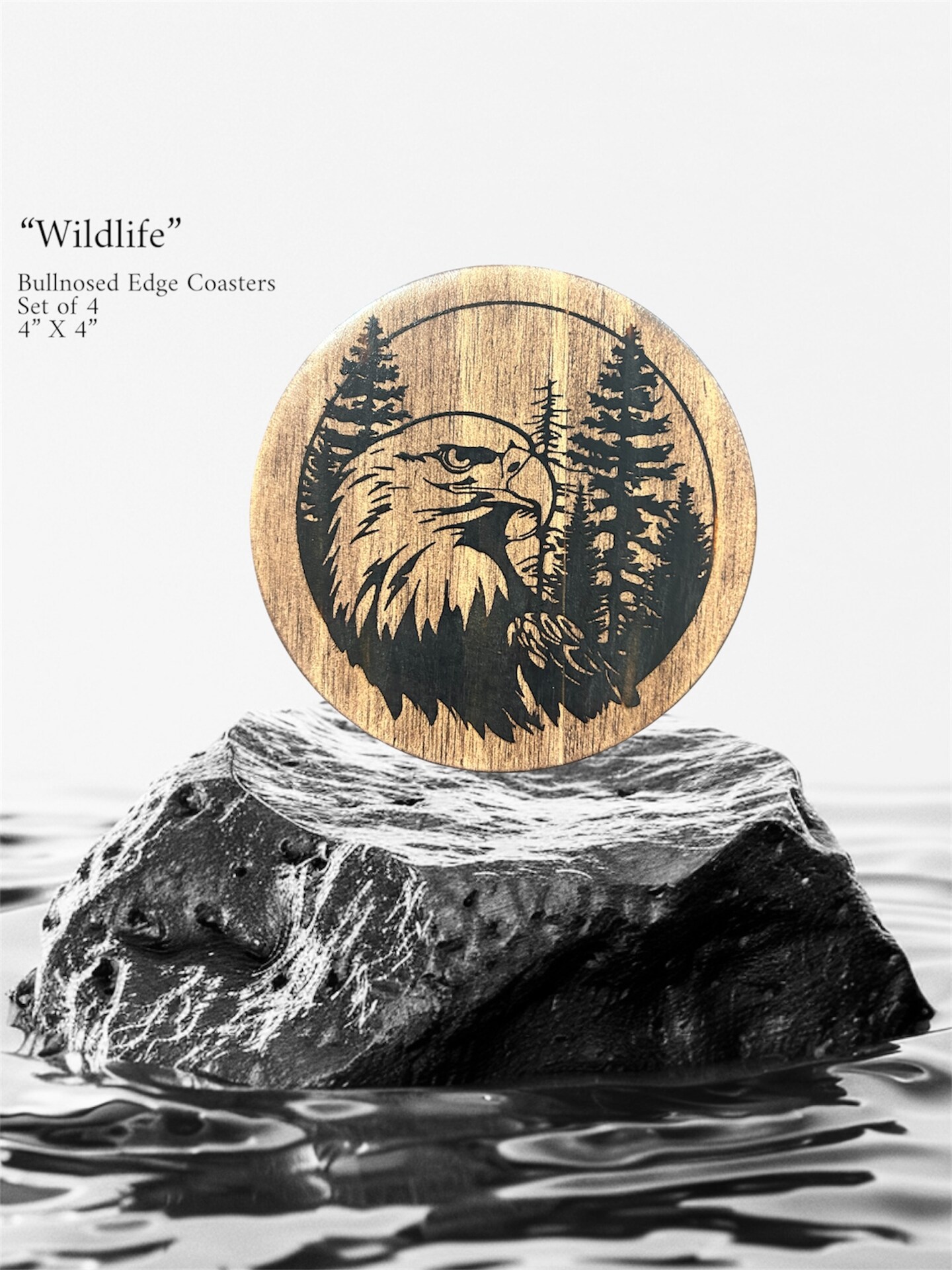 Wood-burned Coasters, Flat Edge | MakerPlace by Michaels