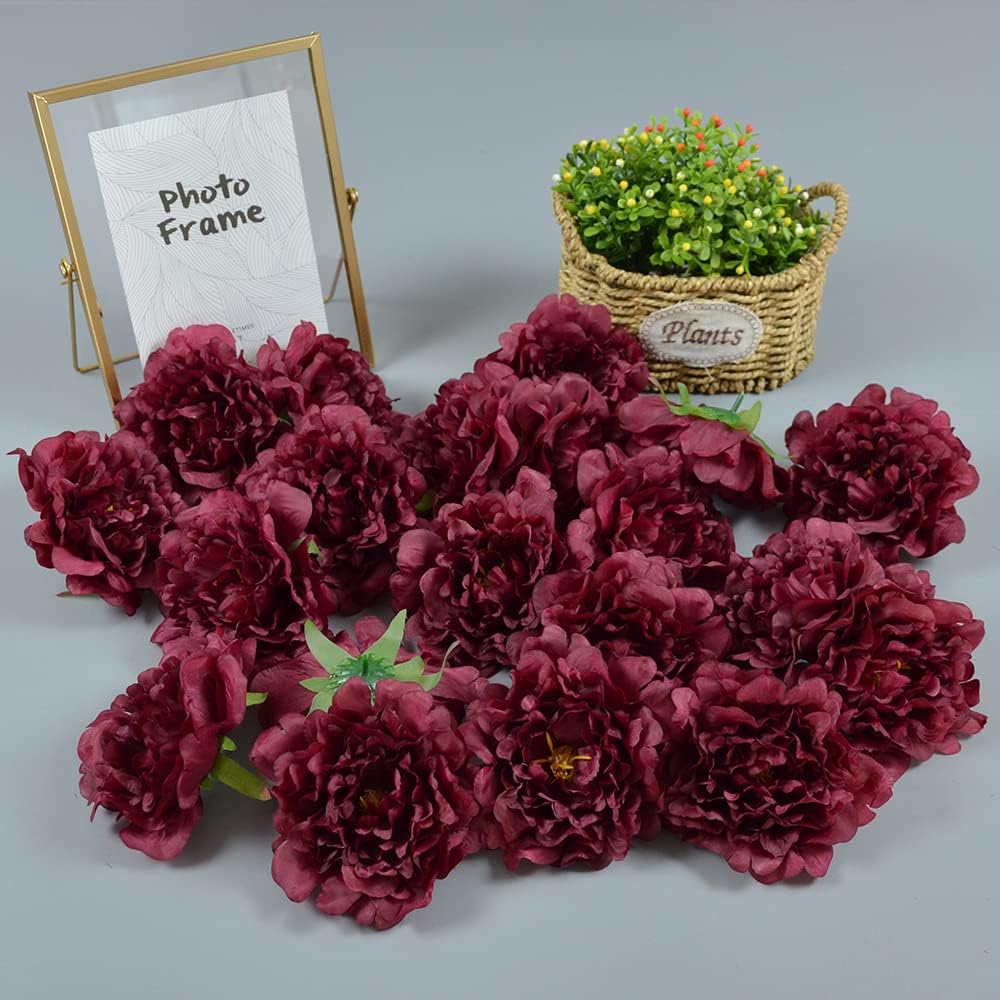 Artificial Flower Peonies, Silk Peonies with 6" Stems, Flowers Suitable for Wedding Bouquets,