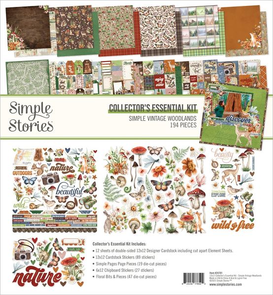 Simple Stories Simple Vintage Woodlands 12"X12" Collector's Essential Kit