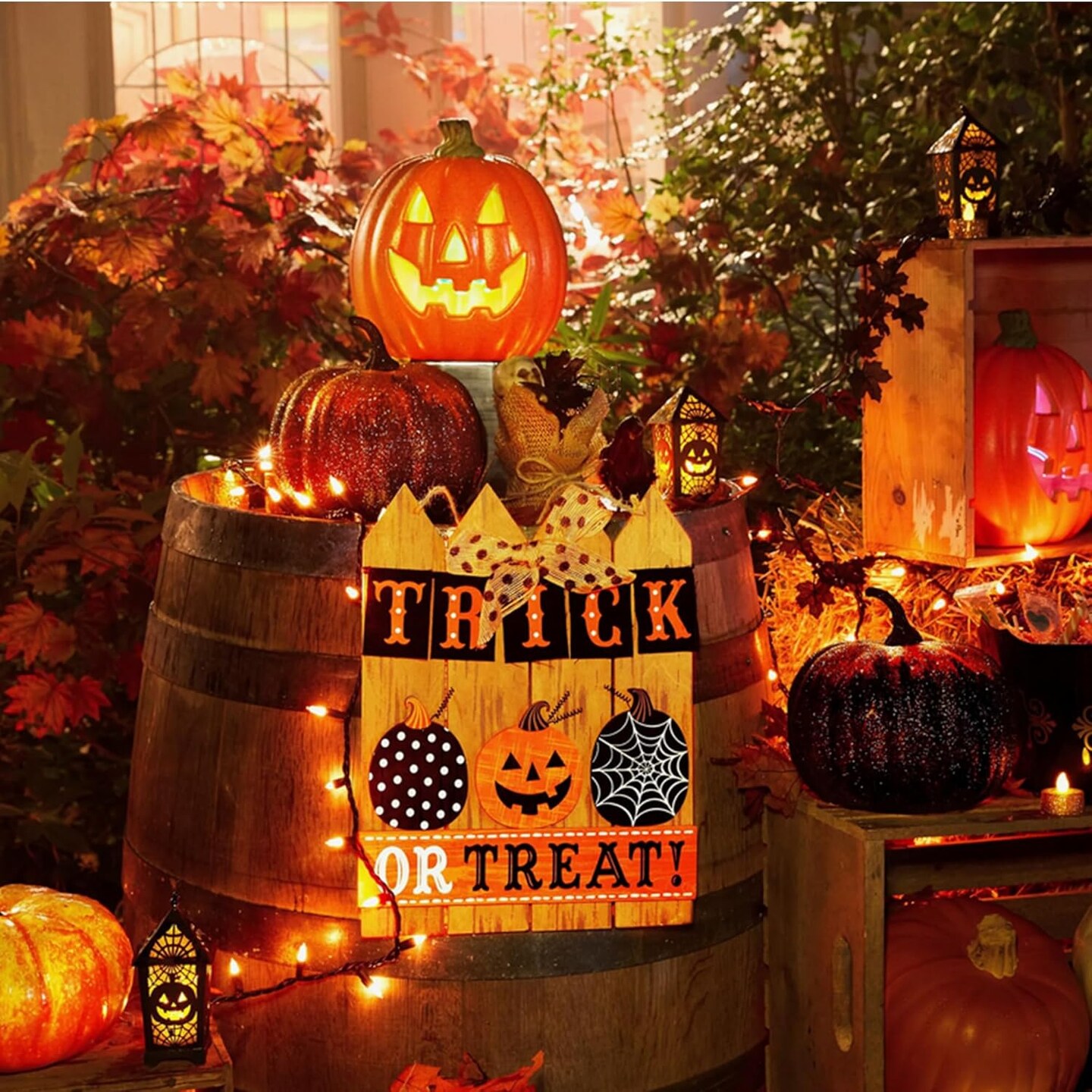 100 Count 21ft Mini Orange String Lights Plug in for Halloween Decorations