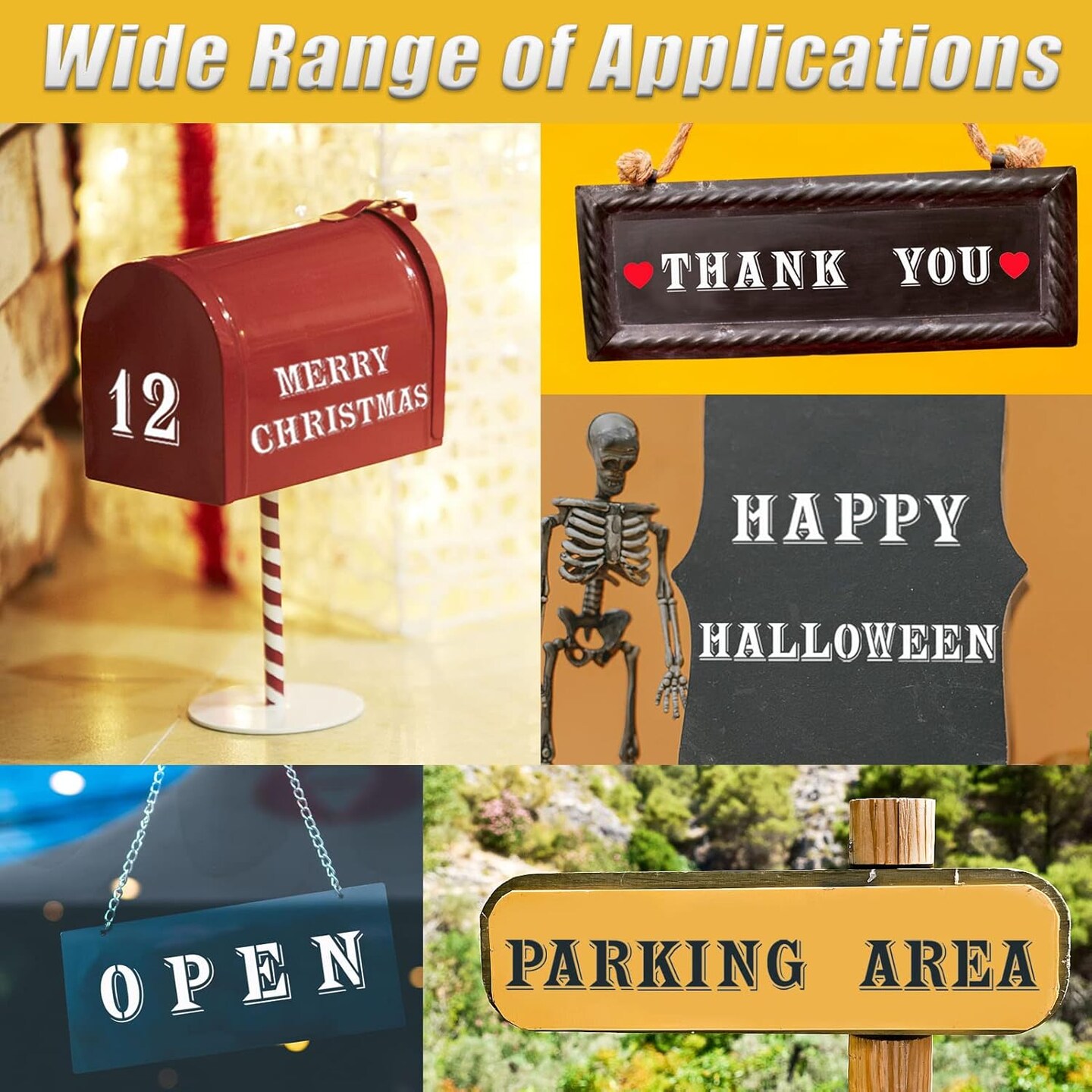 42 Pcs - 2 Inch Letter Stencils Symbol Numbers Craft Stencils