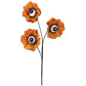 24&#x22; Eyeball Flower Spray: Orange