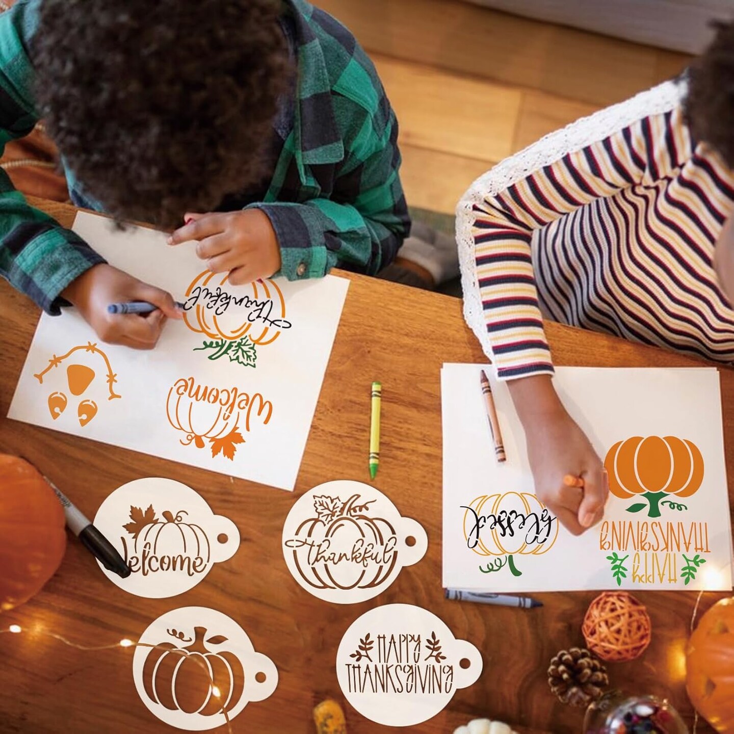 45Pieces Christmas Halloween Fall Thanksgiving Cookie Stencils (45 Holiday)