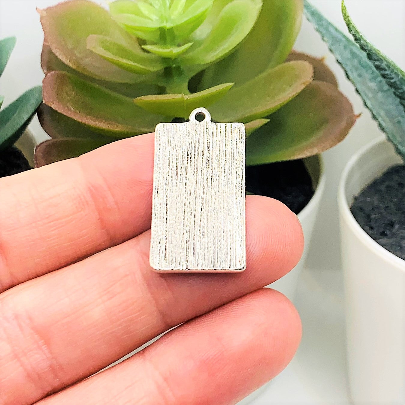 The Moon Silver Tarot Card Fortune Teller Pendant, 28x15mm
