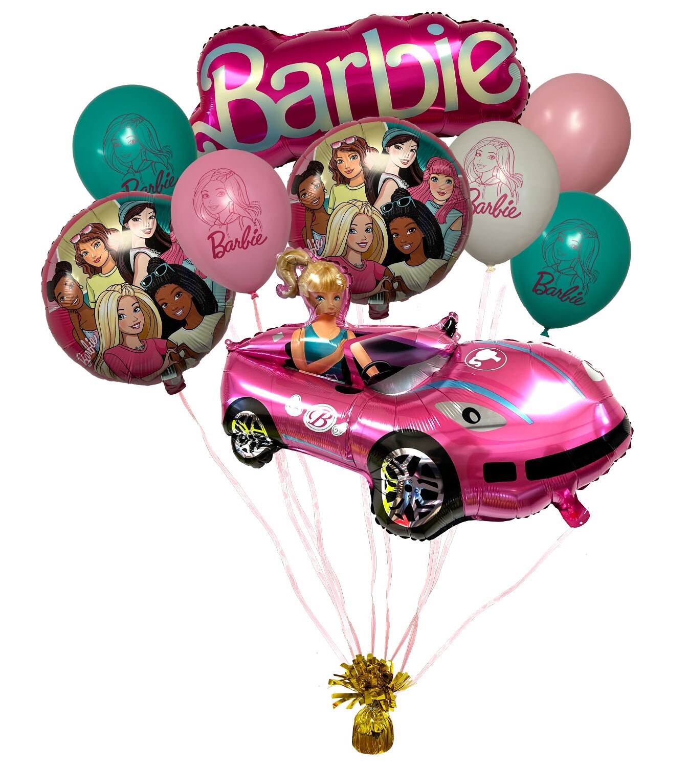 Barbie 9 Piece Balloon Bouquet