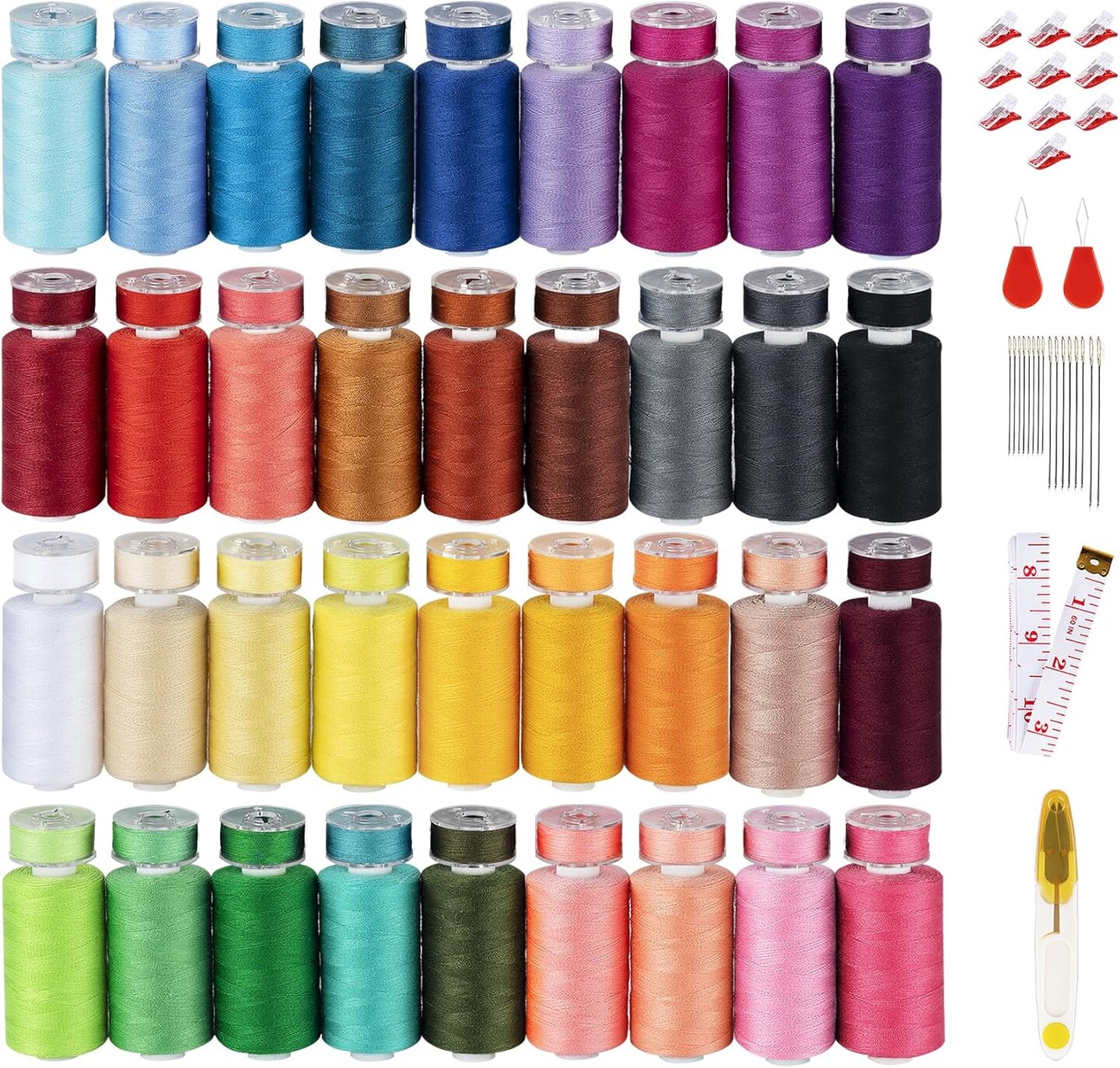 72Pcs 36 Colors with 36 Same Color Prewound Bobbins and Threads | Michaels