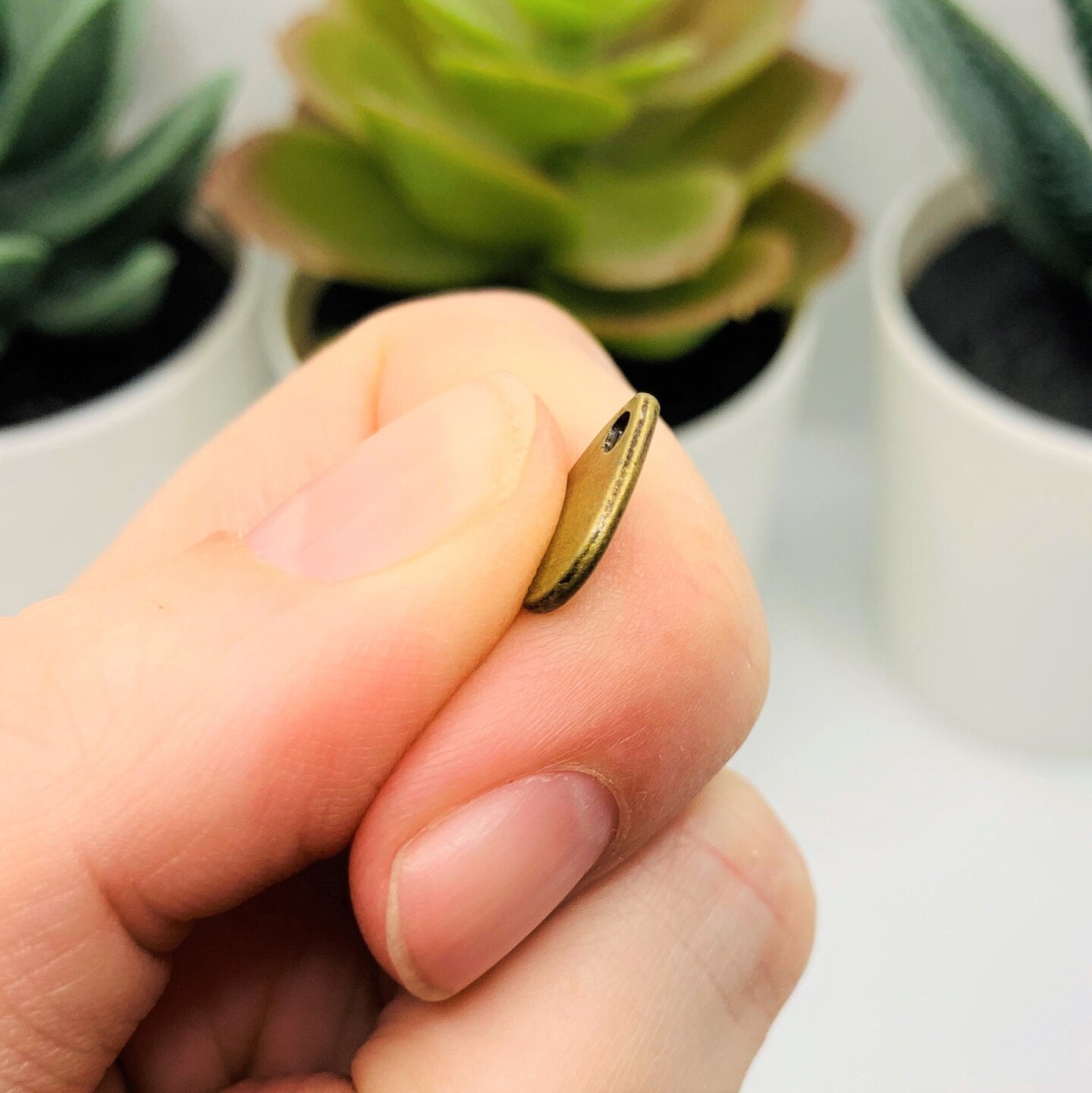 Bronze Waterdrop Embellishments, 11x8mm