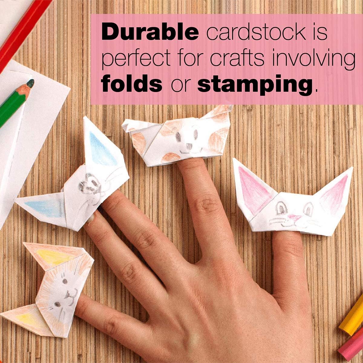 8.5” x 11” Cardstock Paper – 67lb Vellum Bristol, 147gsm – 250 Sheets Premium Lightweight Cardstock with Textured Finish for Printing, Crafts & Invitations