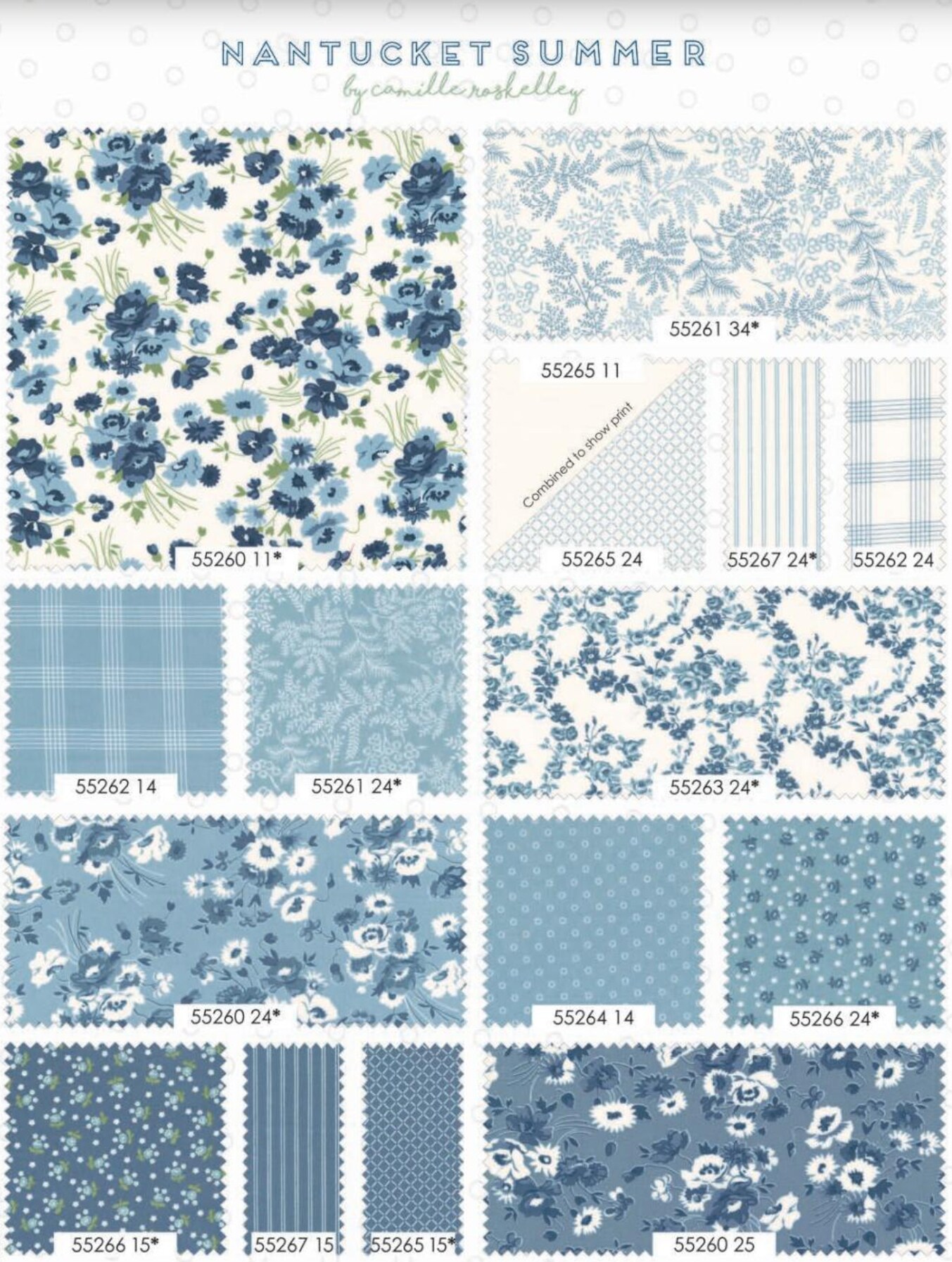Nantucket Summer Fat Quarter Bundle by Camille Roskelley for Moda (55260AB)