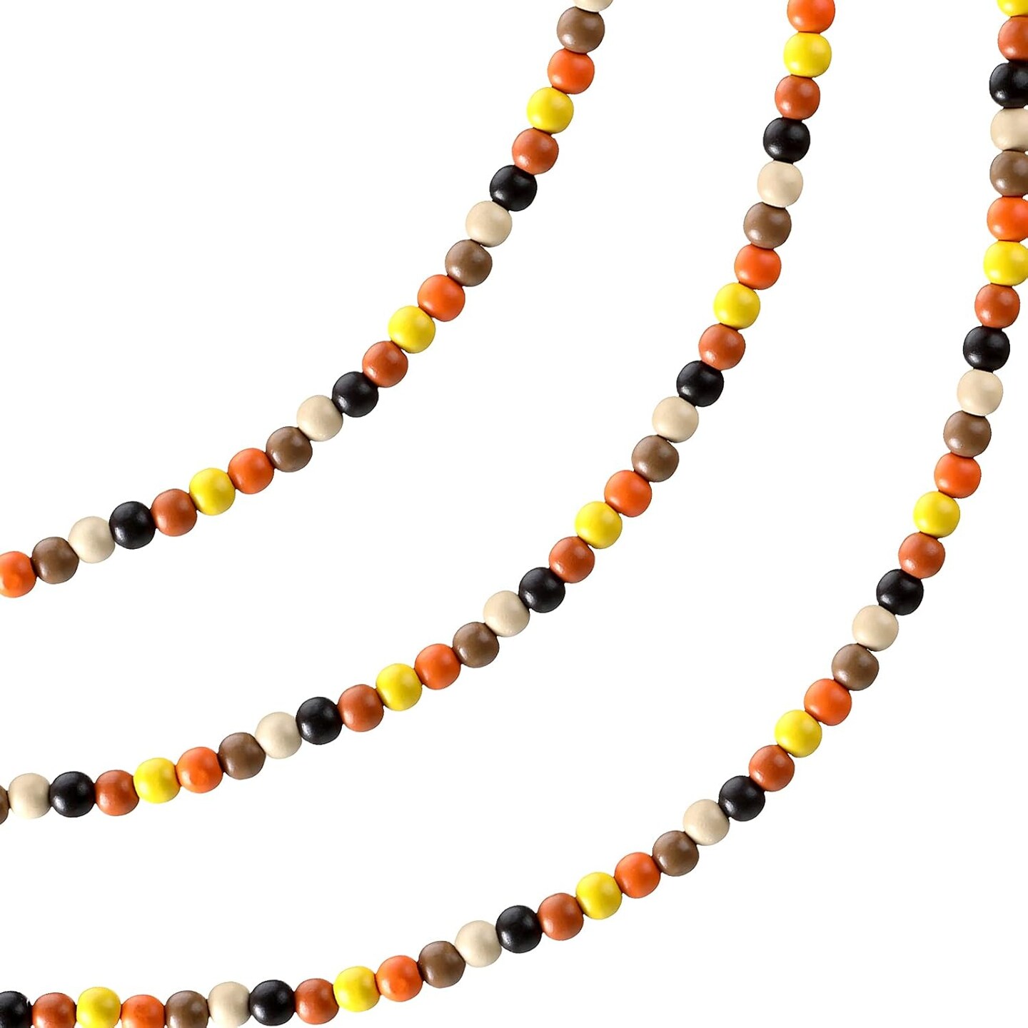 16 ft Fall Wooden Bead Garland