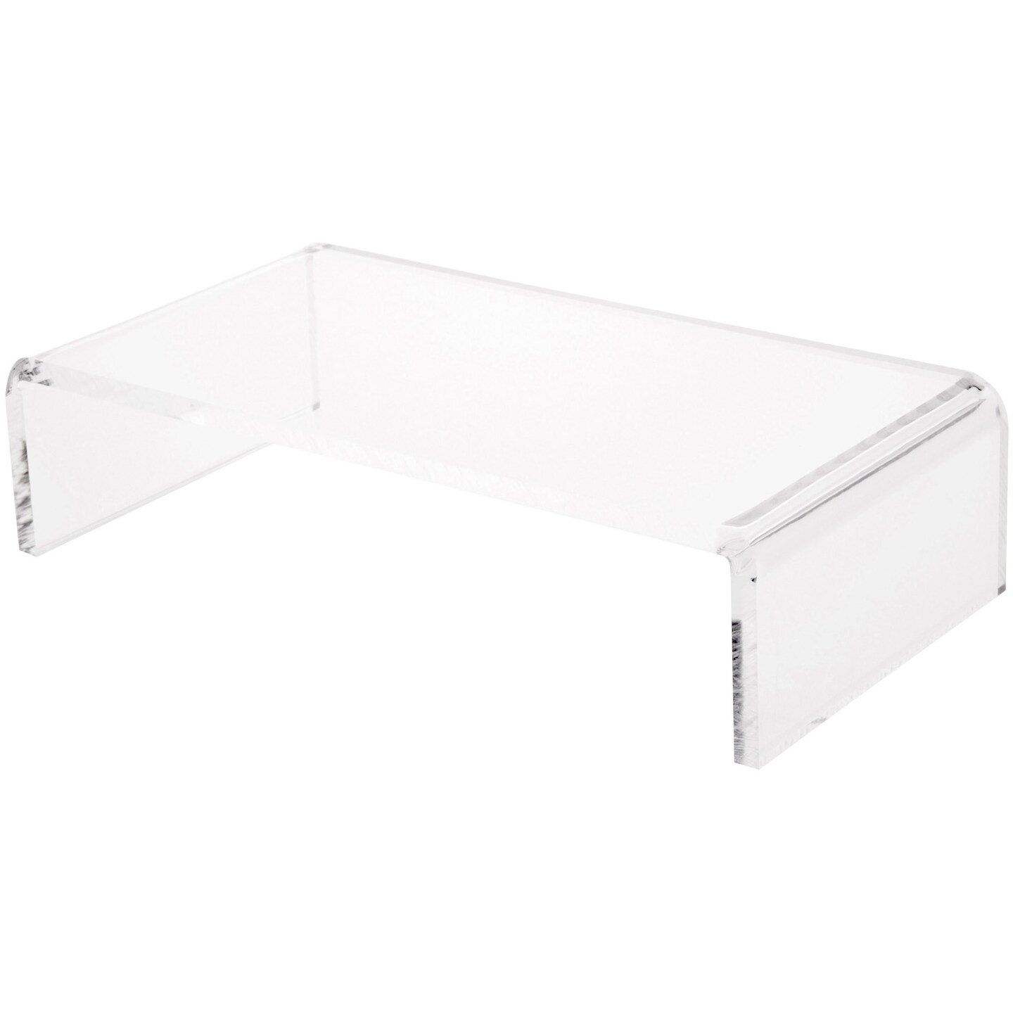 Plymor Clear Acrylic Rectangular Display Riser, 3" H x 12" W x 6" D (3/8" thick)