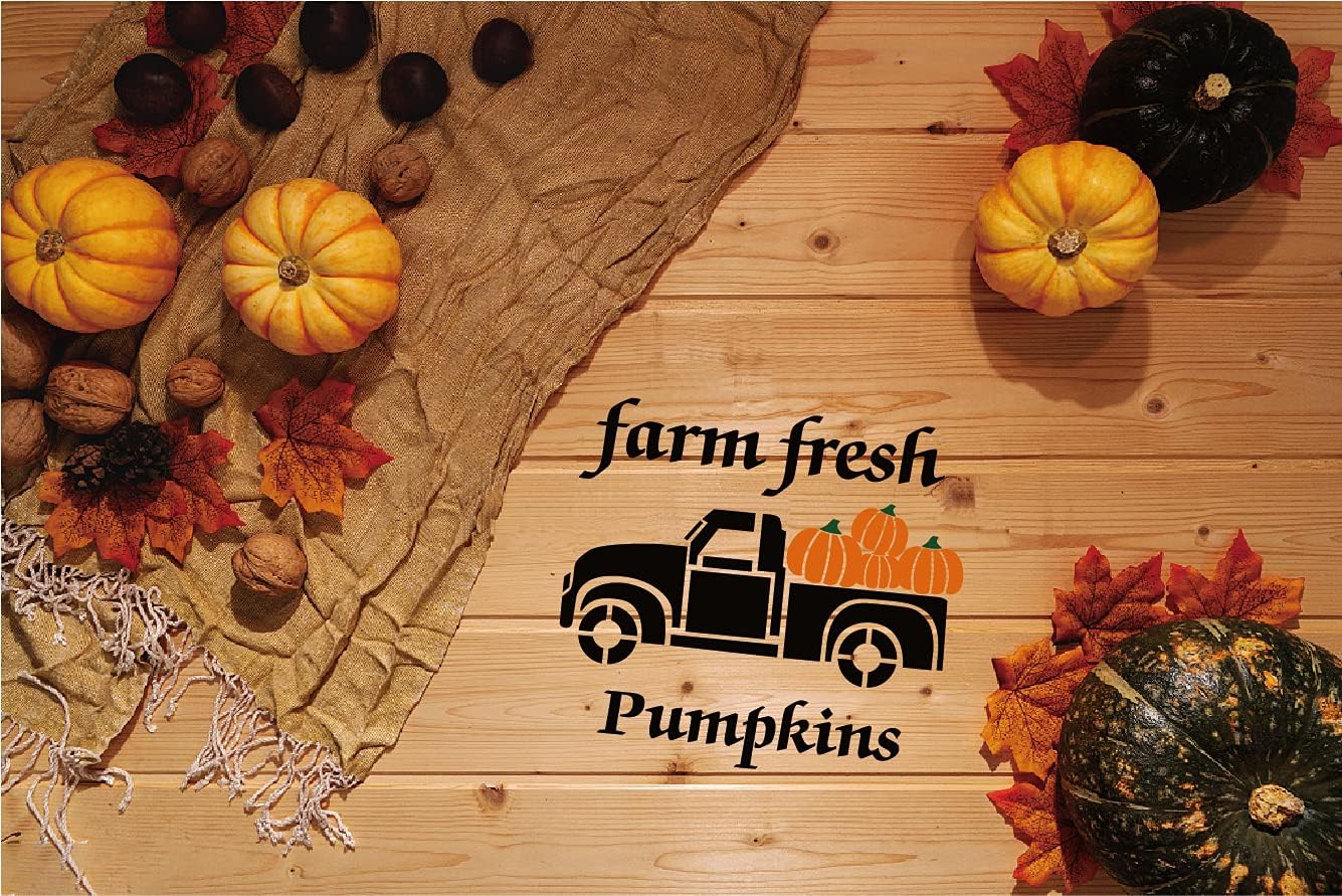 9 Pieces Reusable Thanksgiving Stencils for Painting on Wood