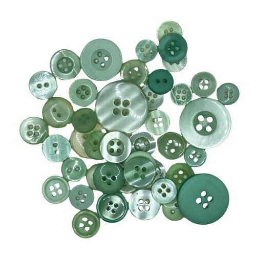 Buttons Galore &#x26; More DIY Button Art Frame Kit, Winter Mitten Design with Snowflakes, Wood Frame, Turquoise and Green Buttons, Wall Decor Craft Set, Ages 6+