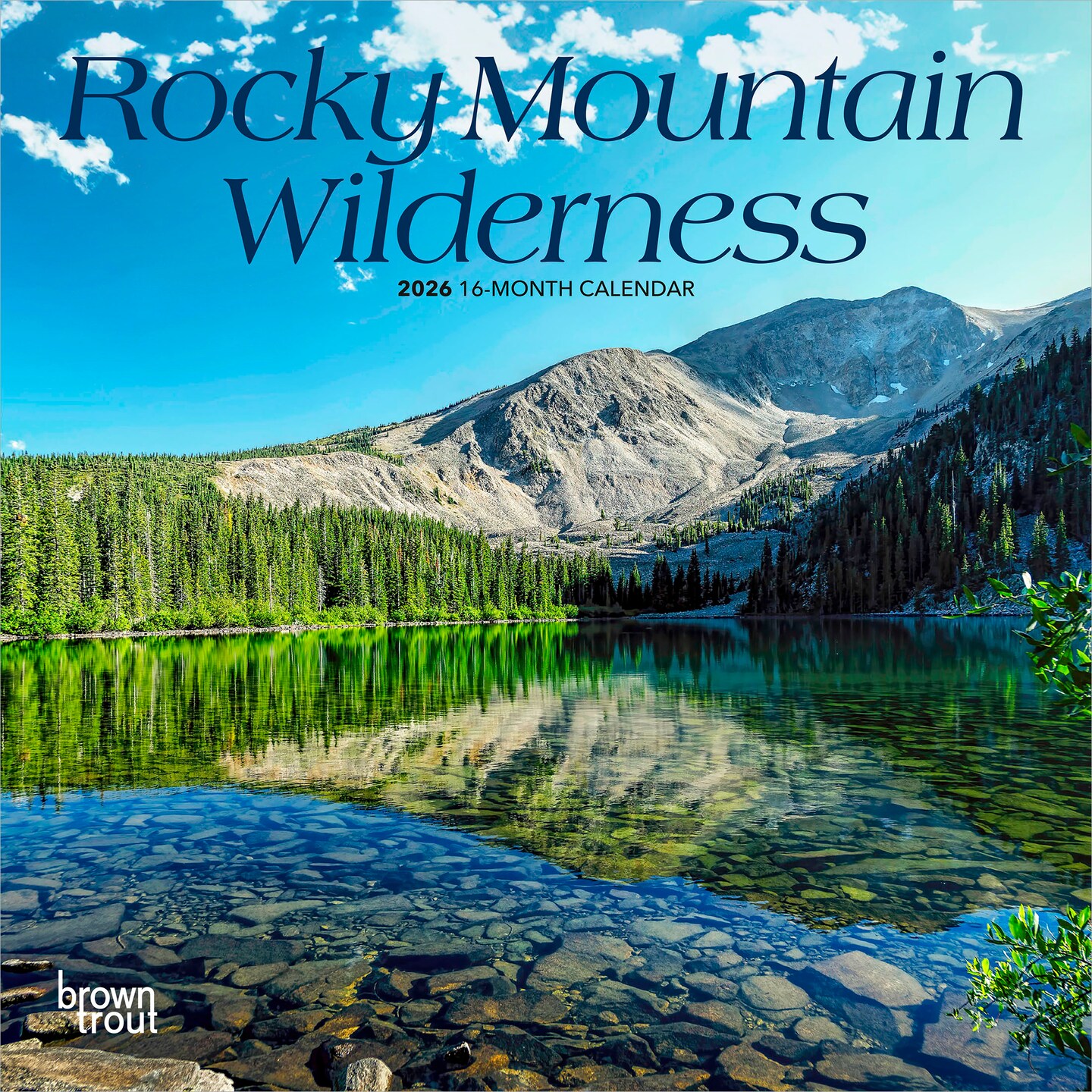 Rocky Mountain Wilderness | 2026 7 x 14 Inch (Hanging) Monthly Mini Wall Calendar