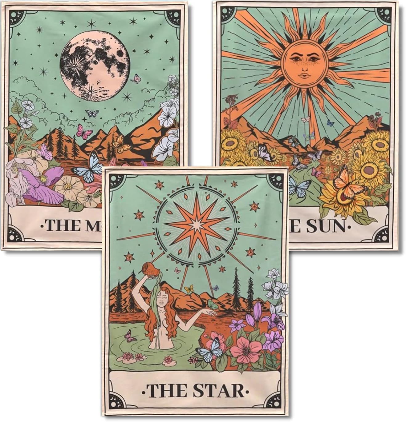 3 Pack Sun and Moon DIY 5D Diamond Art Kits 12x16inch