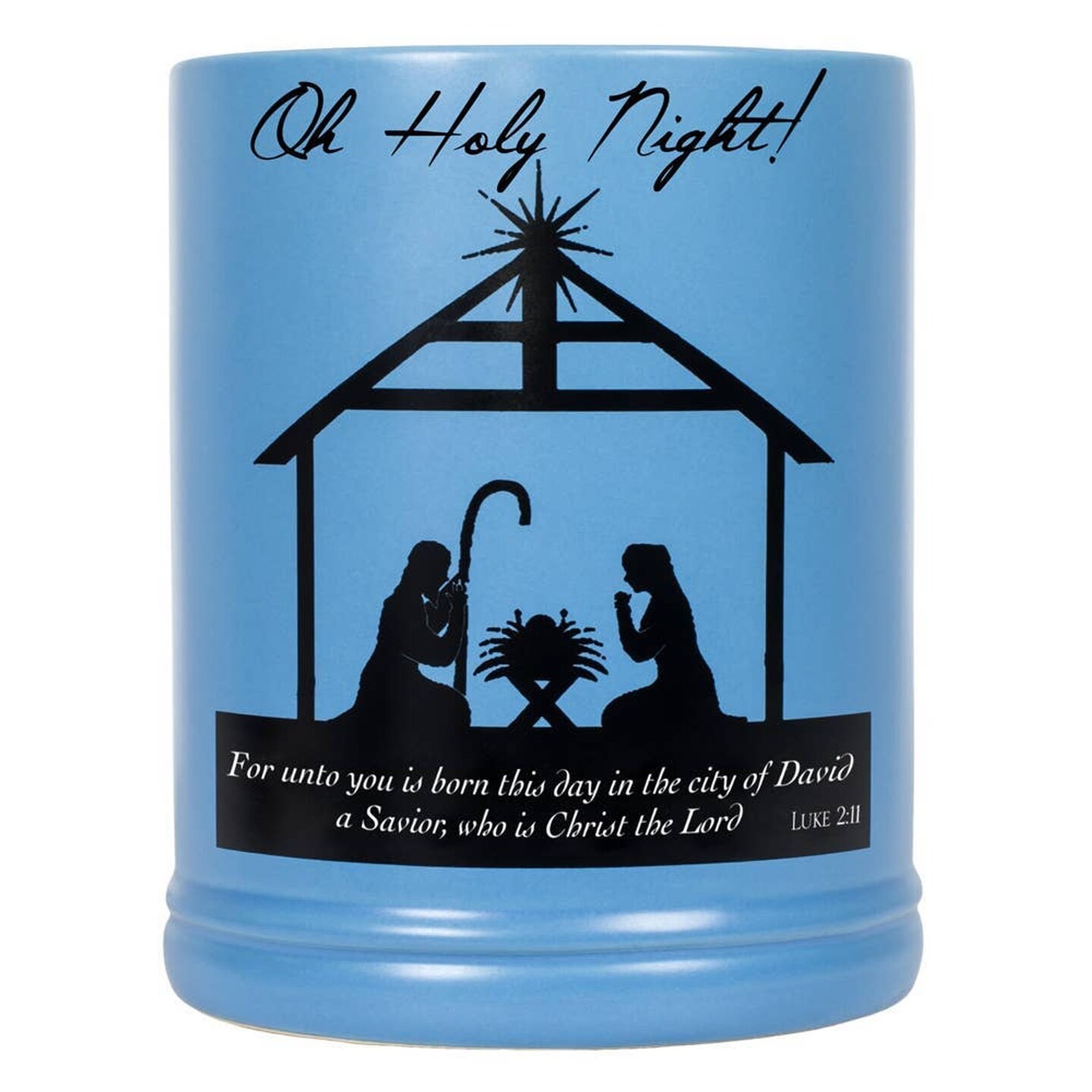 Edge Collection - 5" x 5" x 6" - Blue - Inspirational Jar Candle Warmer - 1 Piece