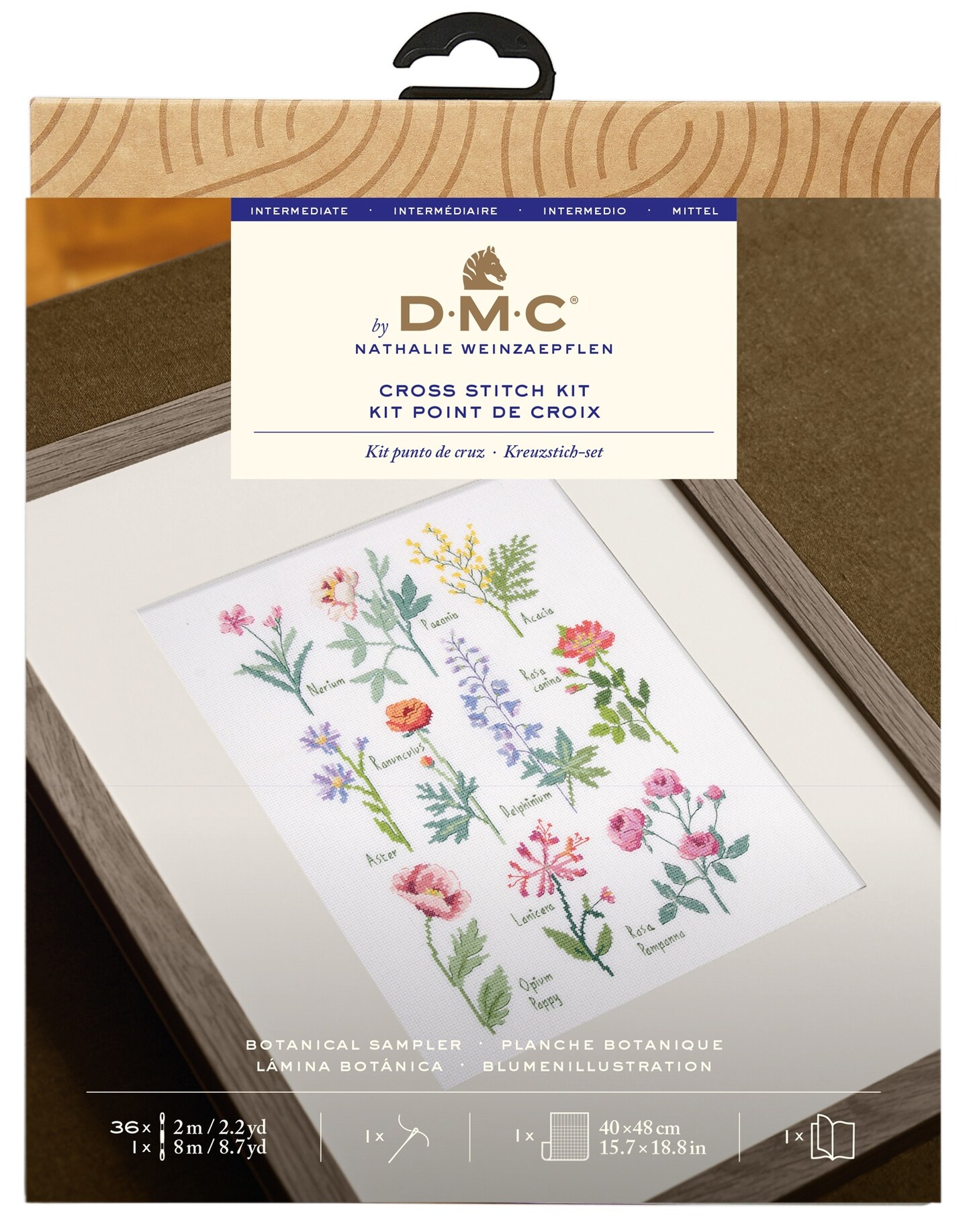 DMC Mindful Making Intermediate Cross Stitch Kit-Botanical Sampler
