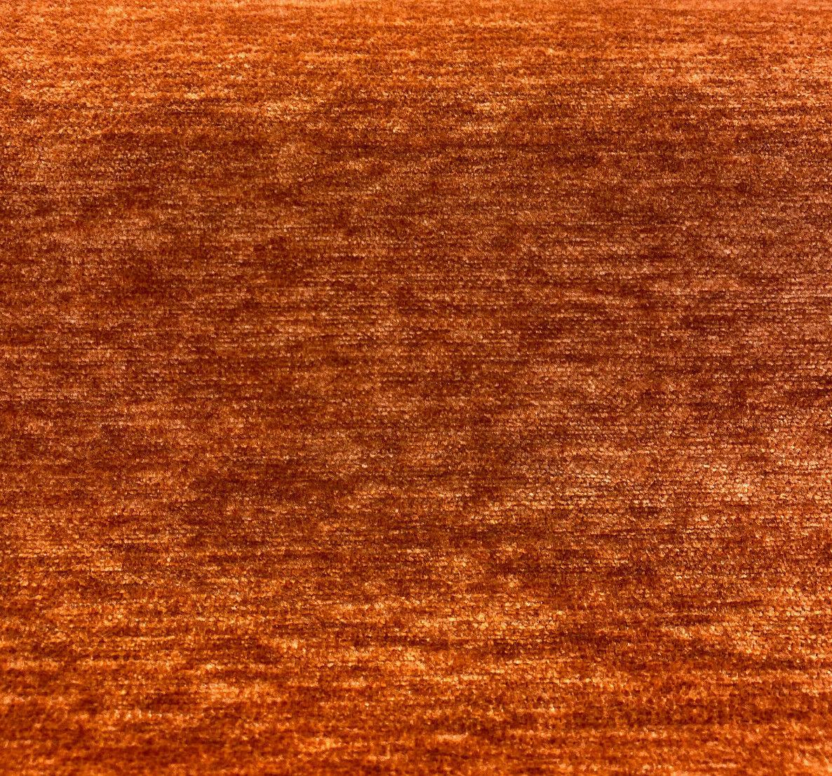 1 Yard Orange Papaya Soft Chenille Upholstery Fabric Durable 55 Inch Width