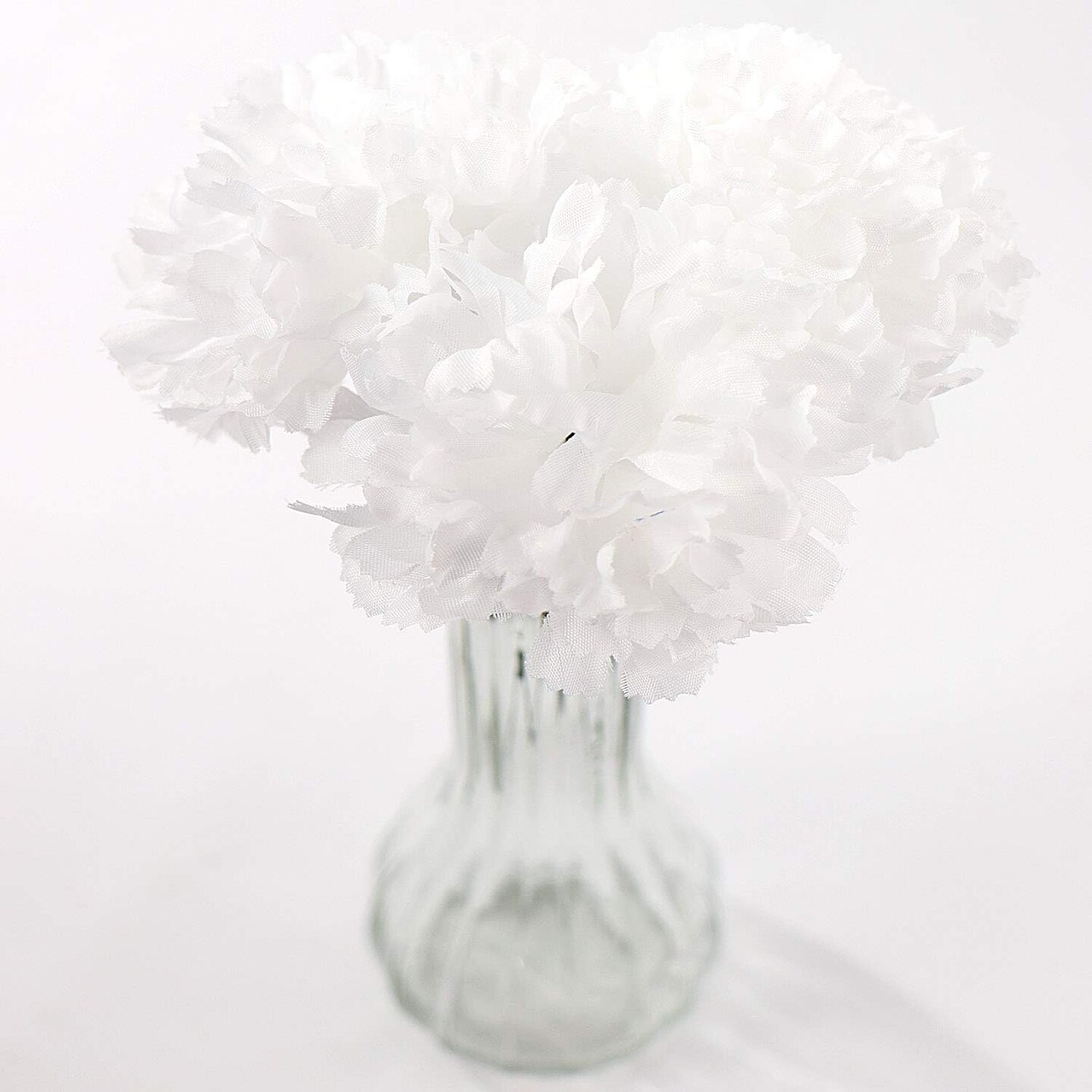 200 White Silk Carnation Flower Picks, 5” Lifelike Blossoms for Bouquets, Centerpieces, Floral Displays, and DIY Crafts - Floral Home by Artificial Flowers