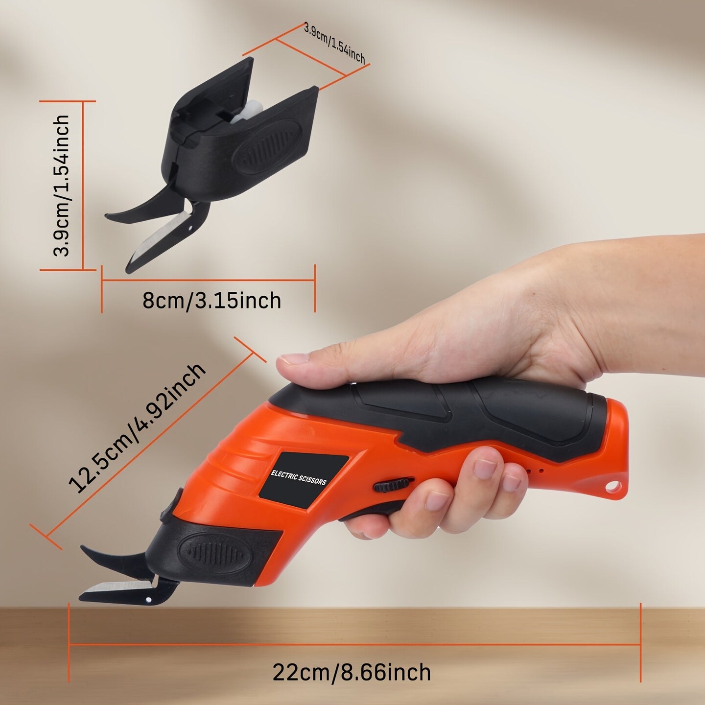 Cordless Electric Scissors, Compact Portable Electric Cutting Machine USB Charging
