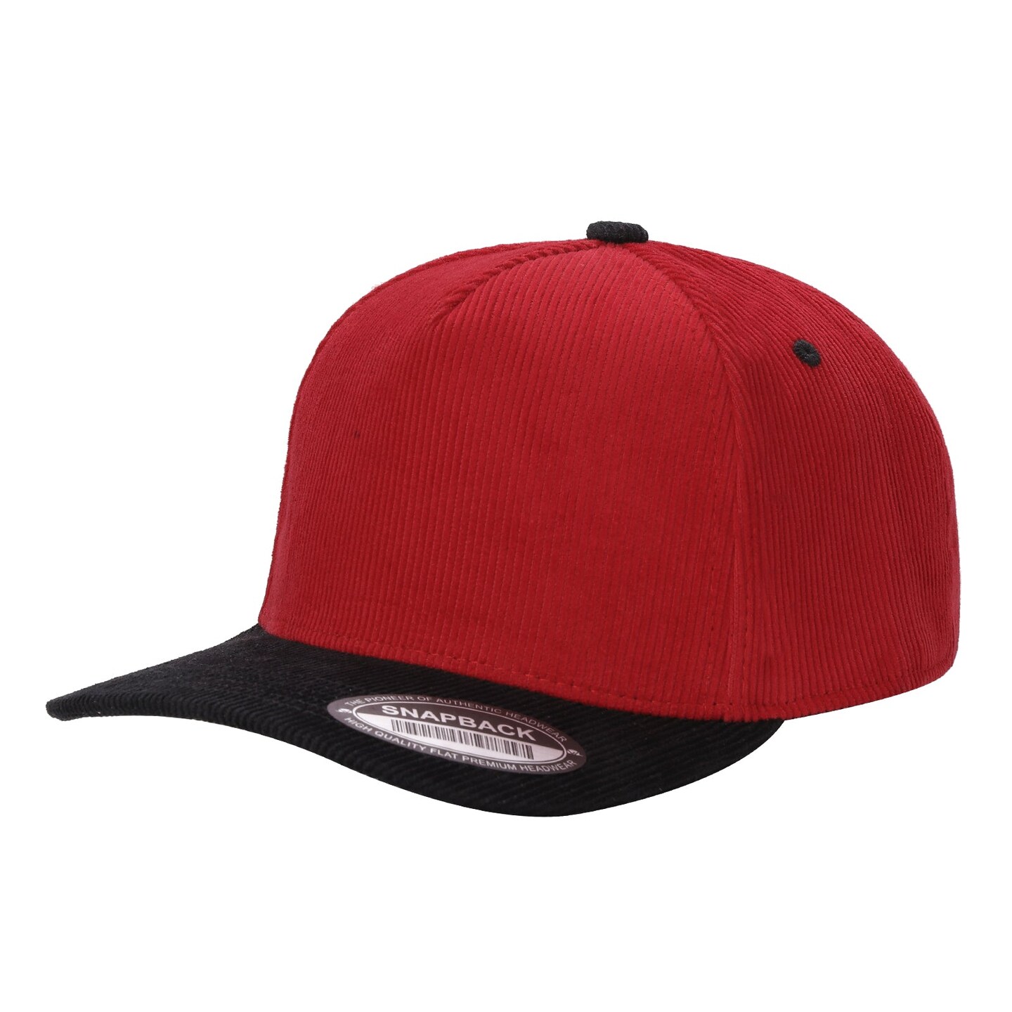 12 pack:5FC All Corduroy Snapback Hat, Color: BLK/RED | Michaels