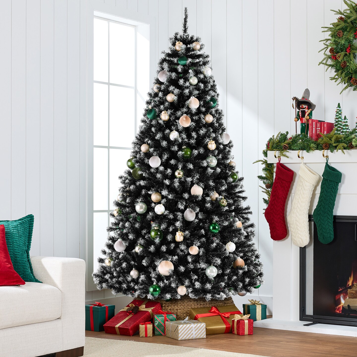 Best Choice Products Artificial Frosted Christmas Tree, Premium Unlit Spruce Design, Dense Branches &#x2013; Black Spruce&#x200B;