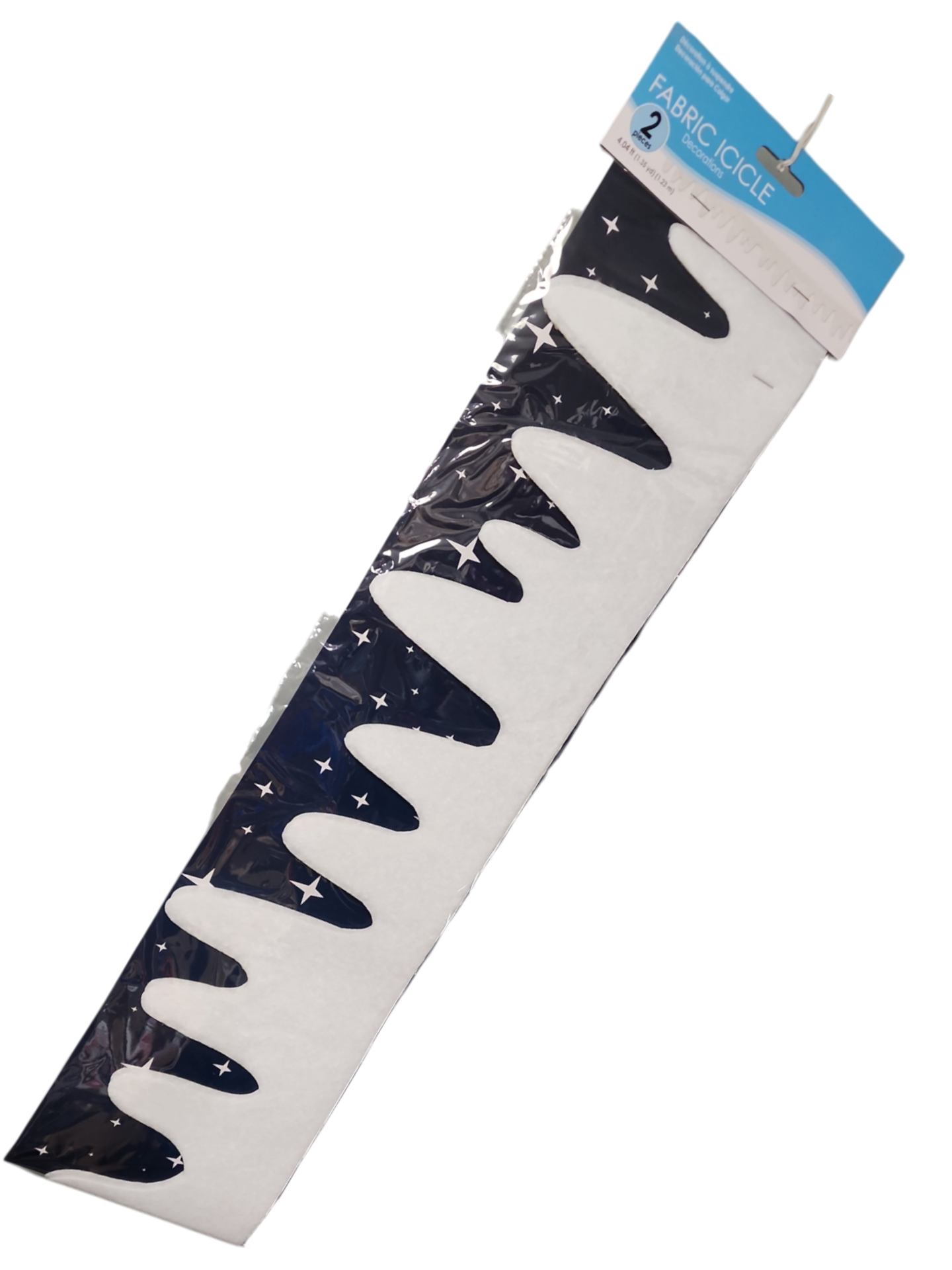 Fabric Icicle Garland - 4 Feet Long - 2 Pack