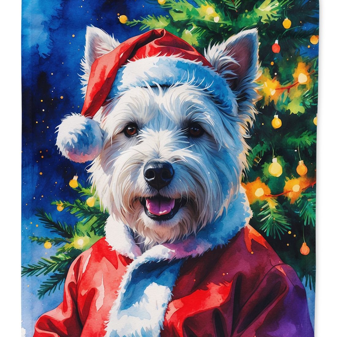 Edge Collections - Multicolor - Cozy Winter Snow Scene Seasonal House Flag Decor - 1 Piece