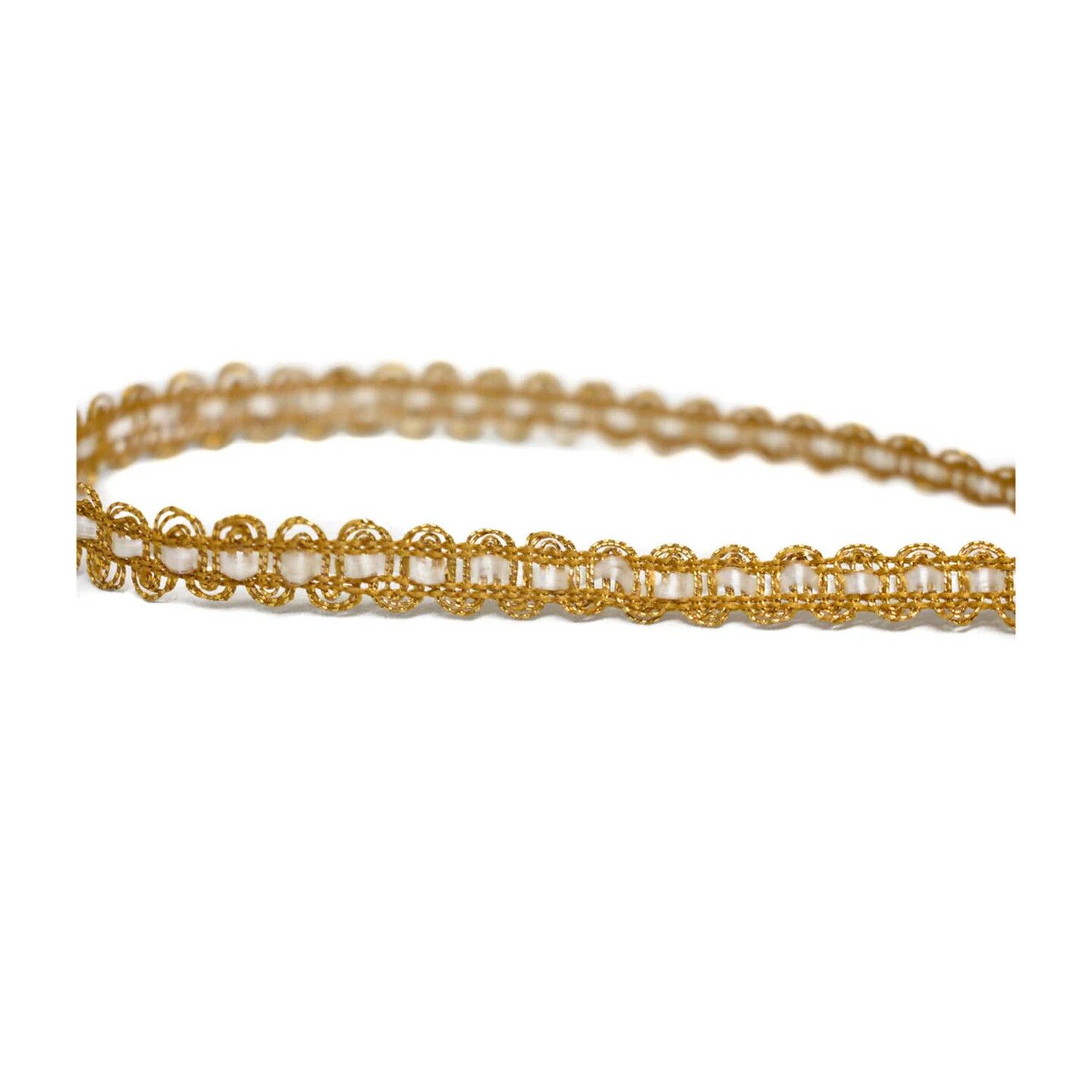 1 Yard Metallic Gold Gimp Trim Decorative Sewing Embellishment 36 Inch Width