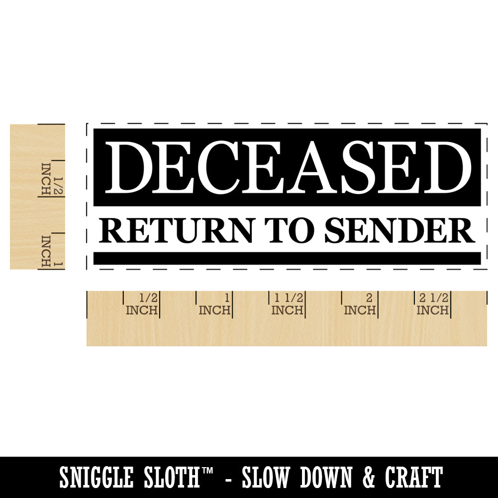 Deceased Return to Sender Mail Delivery Service Self-Inking Rubber Stamp Ink Stamper for Business Office