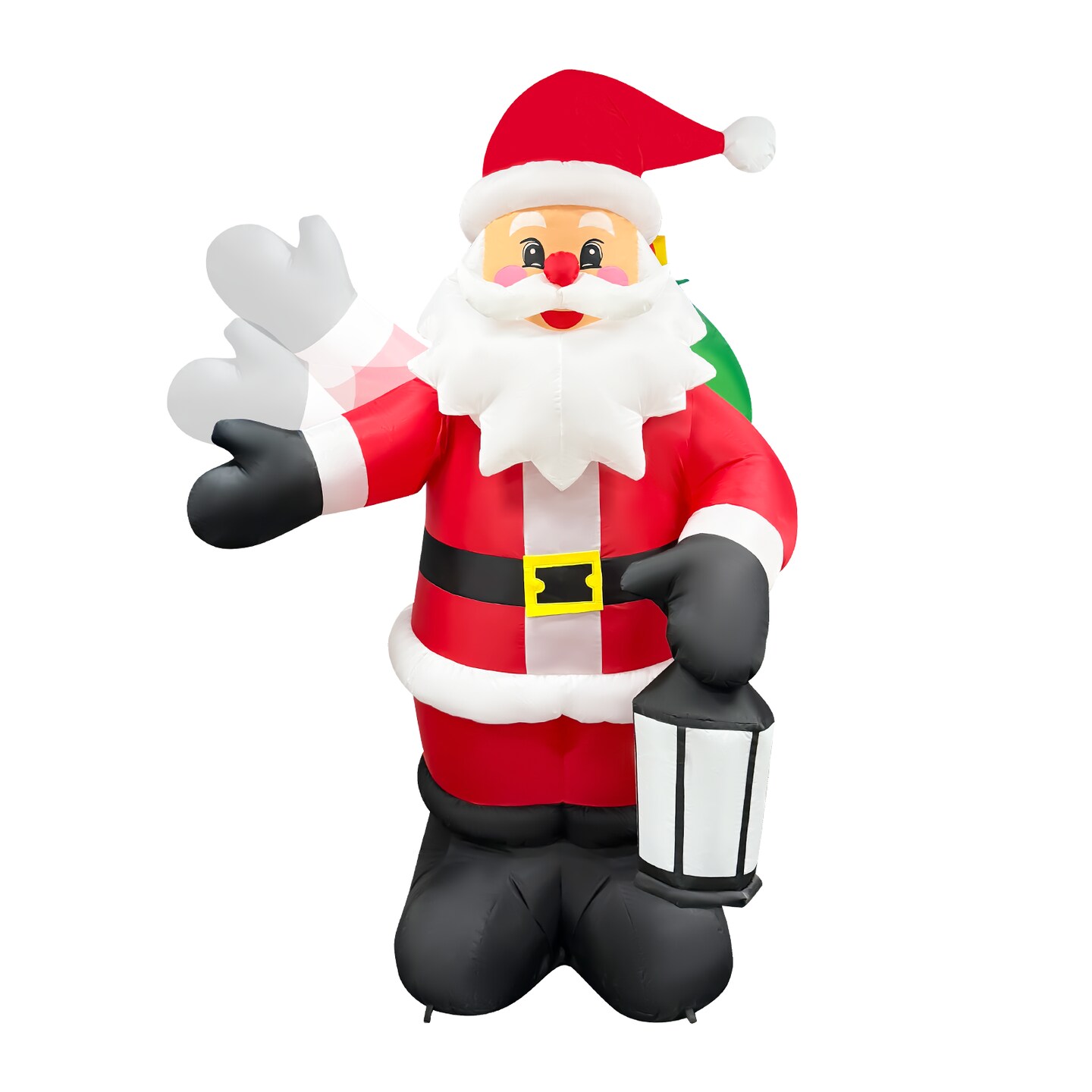 GOOSH 8.5FT Animated Waving Santa Inflatable with Lantern and LED Lights