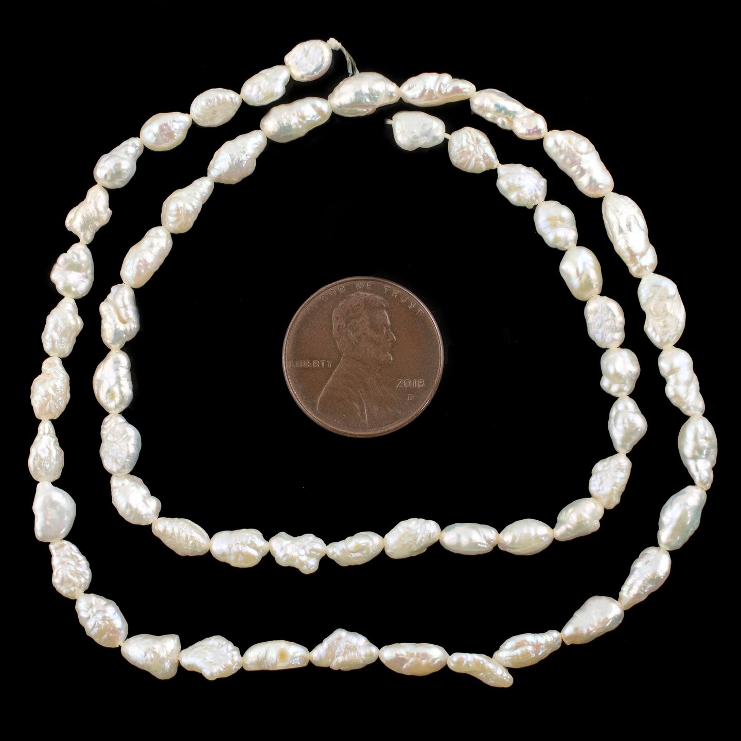The Bead Chest Vintage Japanese Rice Pearl Beads: Authentic Craft Beading Supplies | White | Full Strand