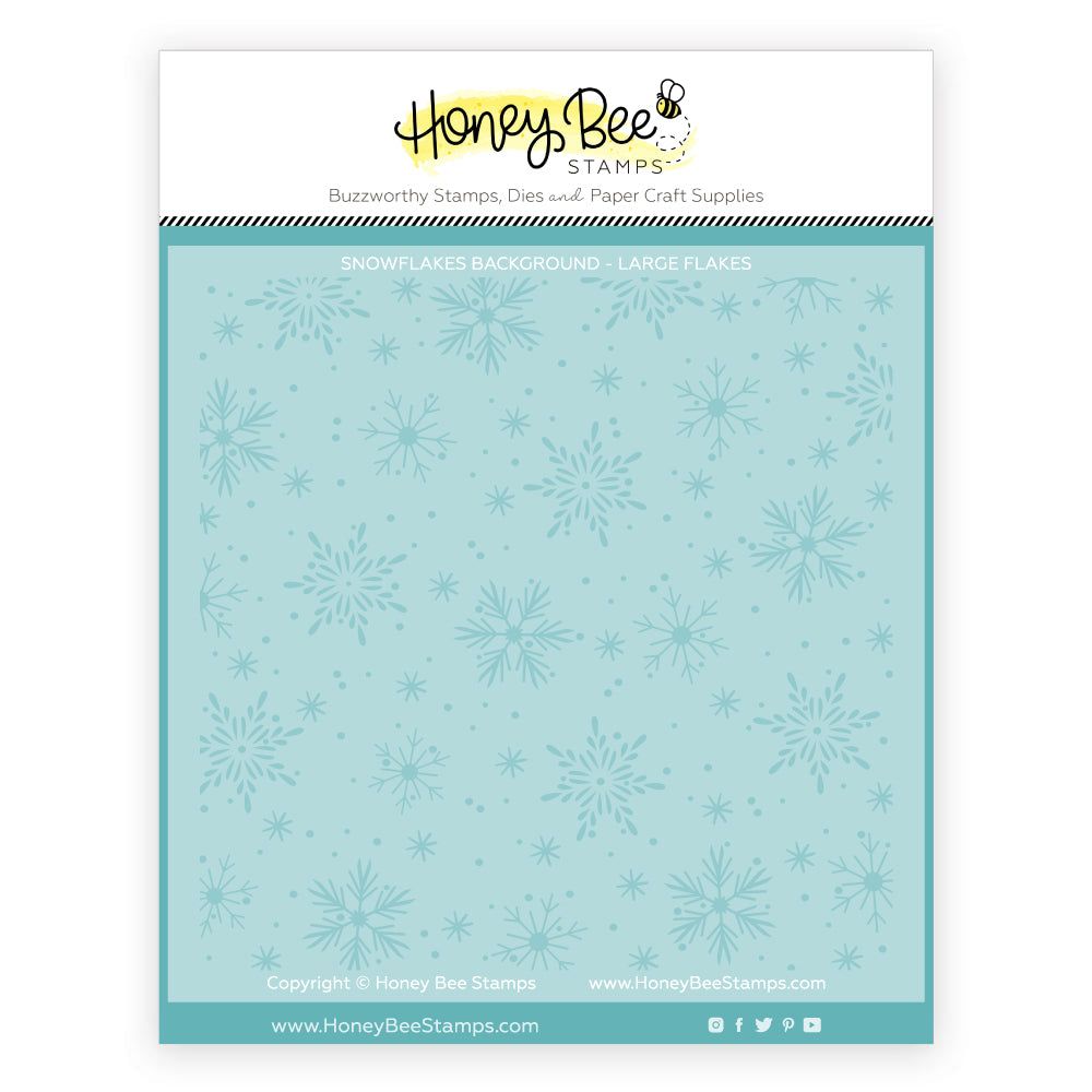 Snowflakes Background - Set of 2 - 6&#x22;x6&#x22; Layering Stencils