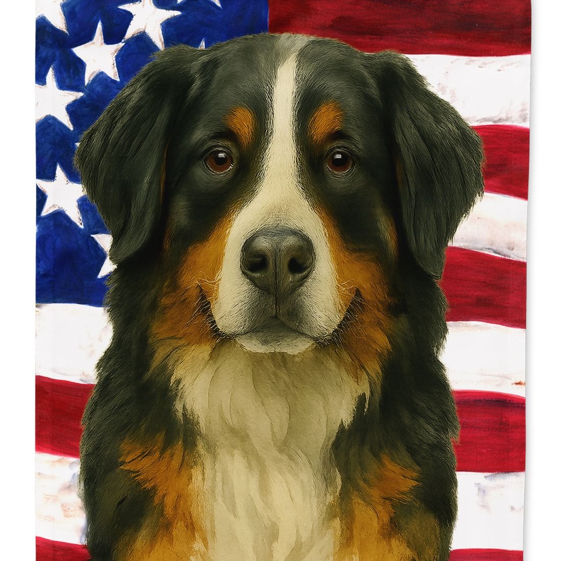 Edge Collections - 11.25" X 15.50" - Multicolor - Bernese Mountain Dog American Garden Flag - 1 Piece