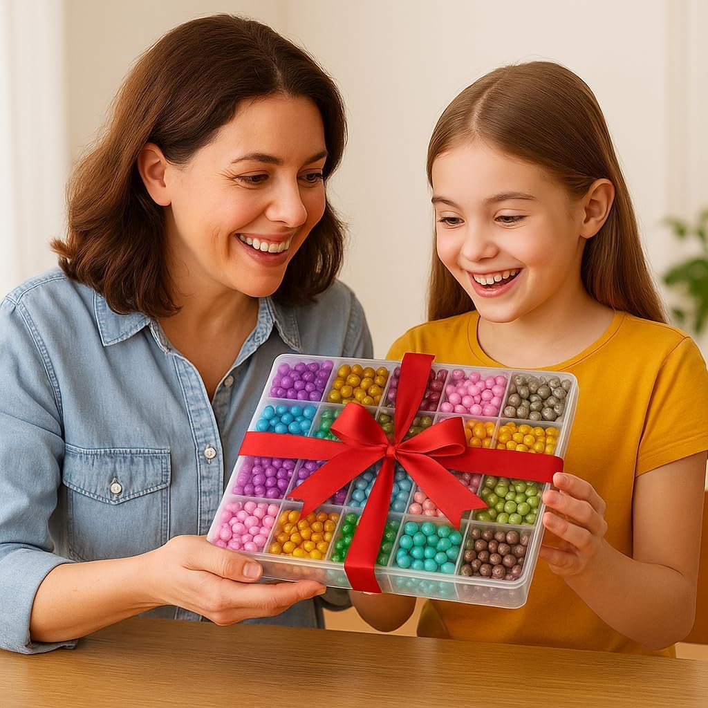 Glass Beads Kit for Jewelry Making - 3 Box Set (Multicolor - 6MM)