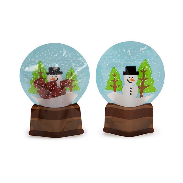 Snow Globe Shaped Pouch - 6&#x22; x 2 1/2&#x22; x 8&#x22; - Pack of 5