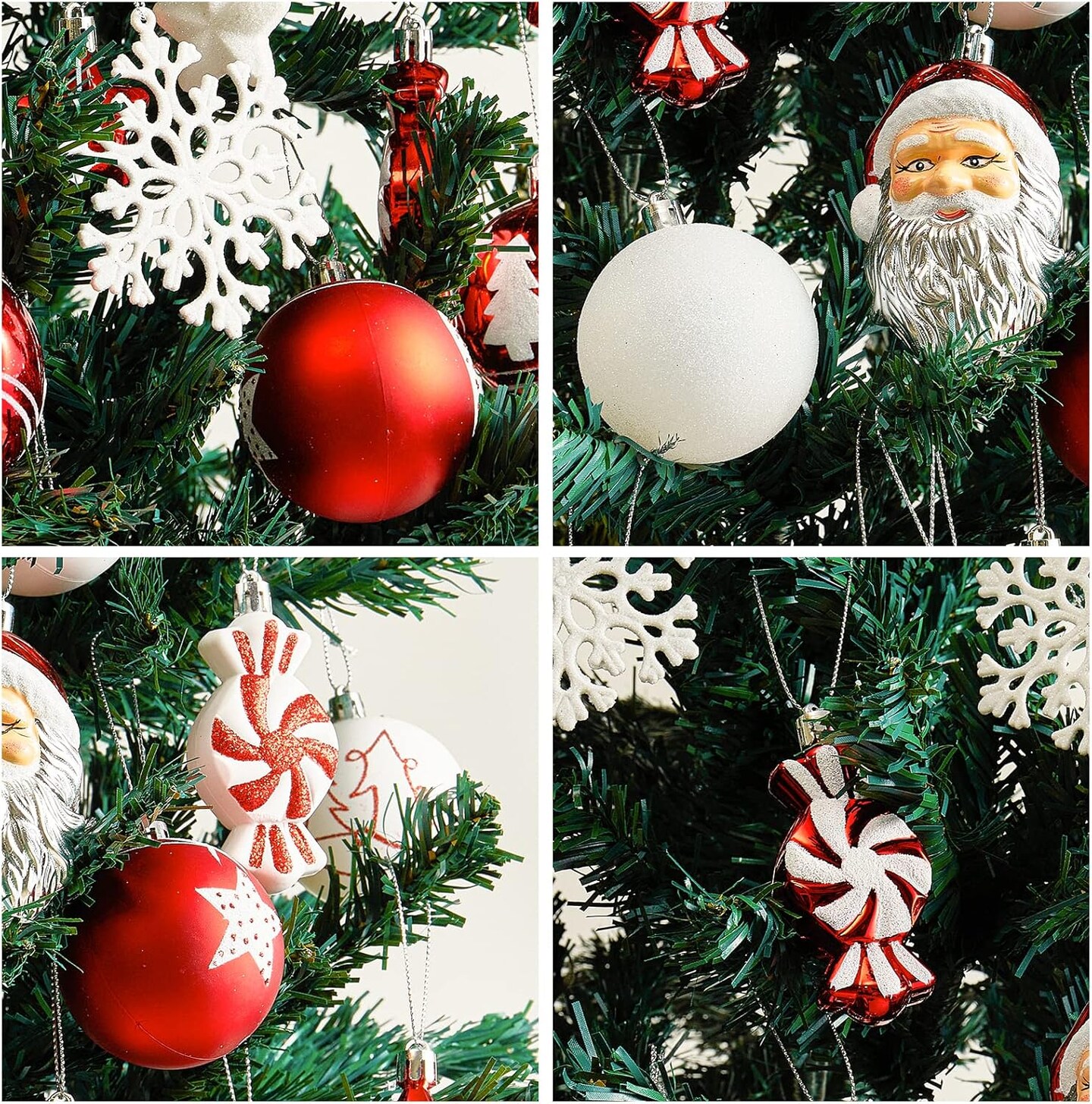 Christmas Tree Ornament Balls Set 70-Pack Colorful Shatterproof