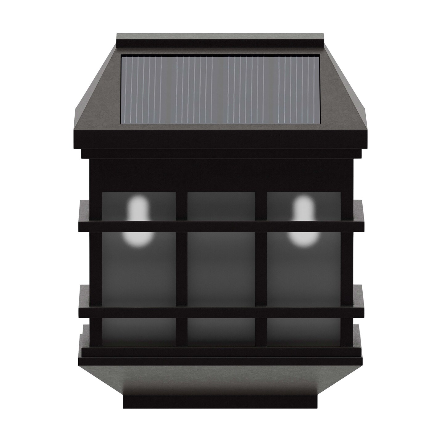 Merrick Lane Wall Mount LED Solar Powered Fence and Deck Lights - All-Weather Decorative Solar Lights - Set of 6