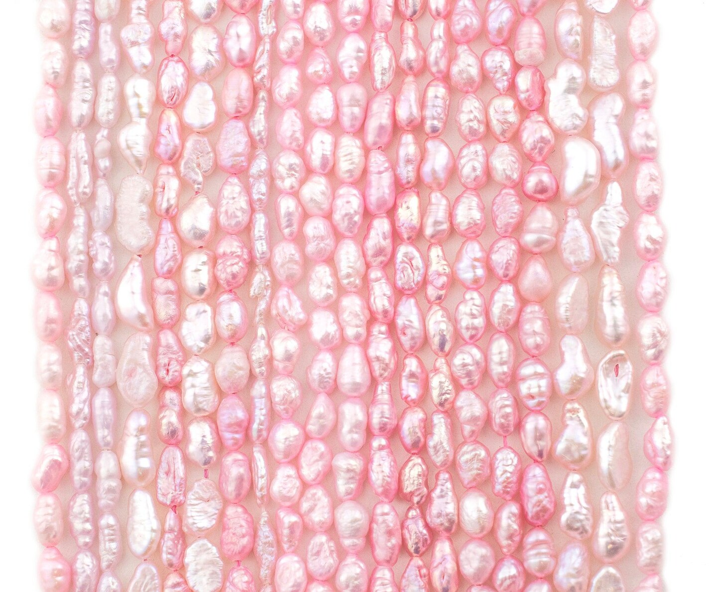 The Bead Chest Japanese Rice Pearl Beads: Vintage Baby Pink 4mm Elegance | Full Strand