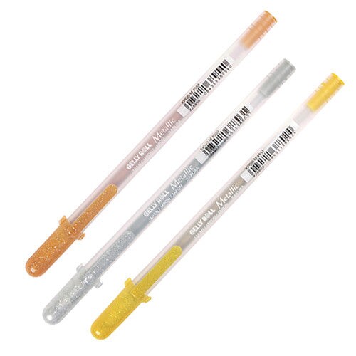 Gelly Roll Metallic Medium Point Pens 3/Pkg - Gold, Silver, Copper